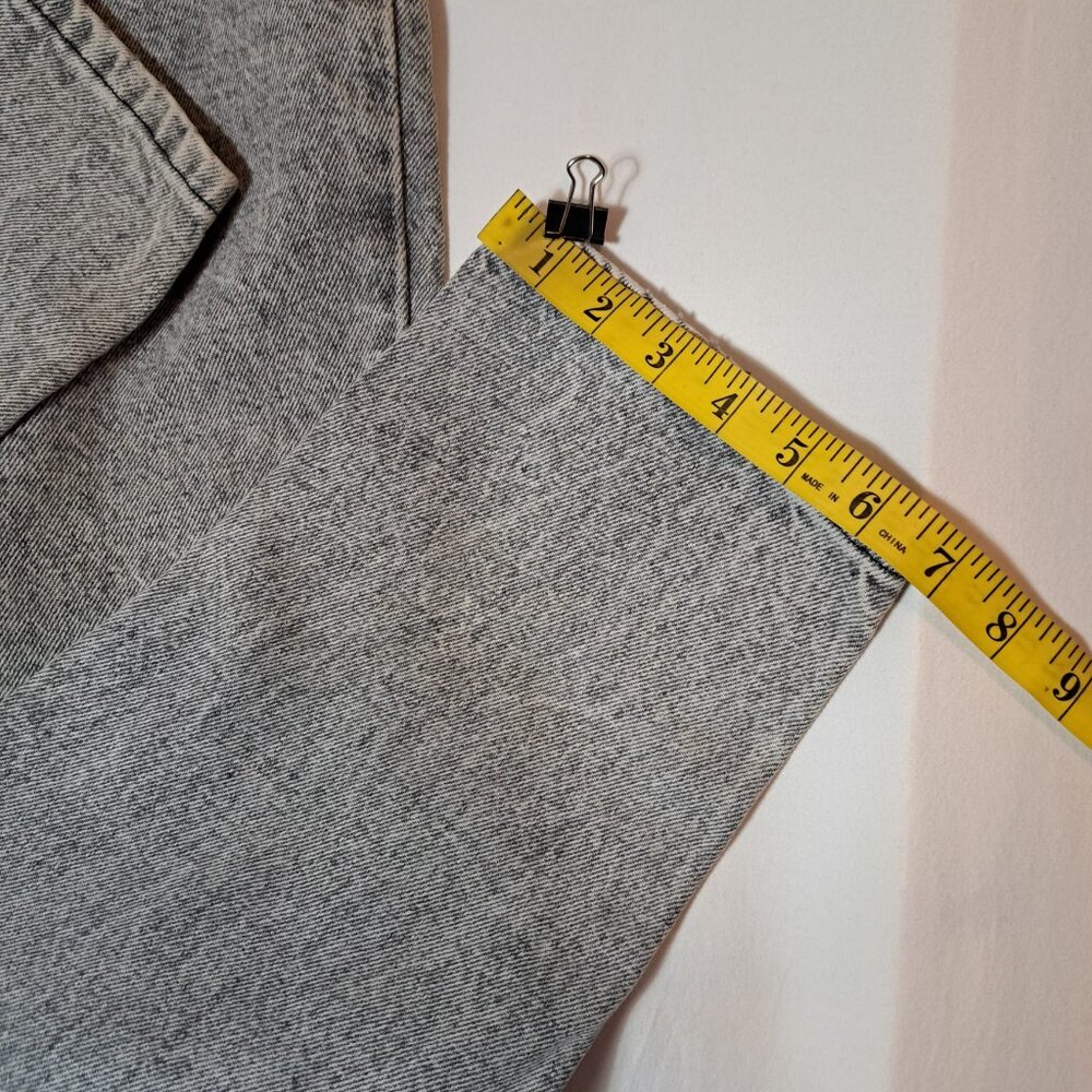 LEE Riders Jeans Women's Size 18 PET.  Gray Denim‎ High Rise Tapered USA made - Picture 14 of 14
